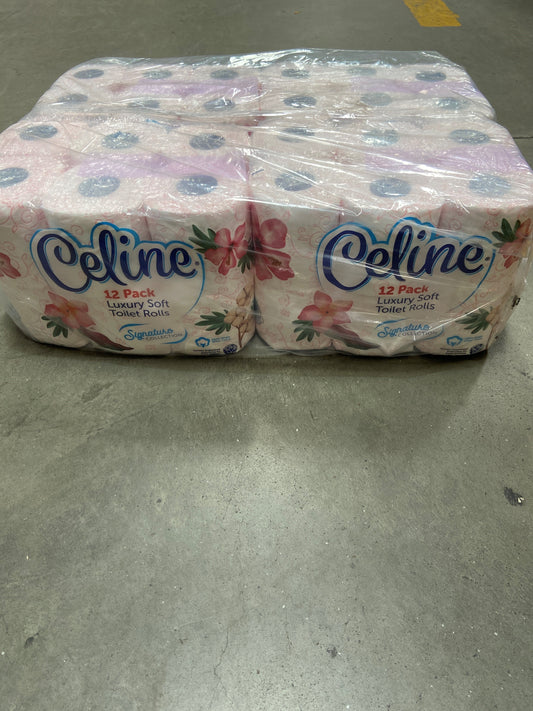 Celine Signature Collection Toilet Tissue - Bale - Coloured Pink