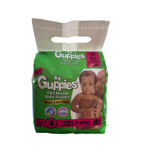 Guppies Premium Baby Diapers Midi Medium - 9:15 kgs - Size 4