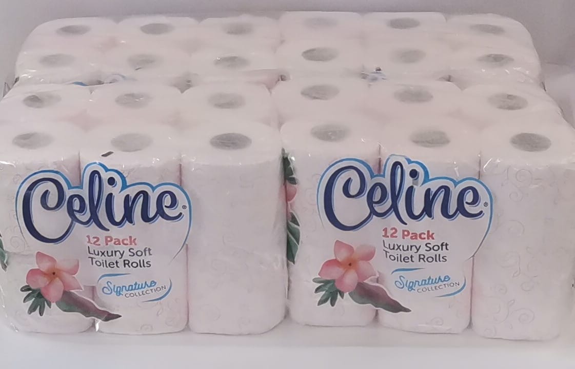 Celine Signature Collection Toilet Tissue - Twelve Pack - Coloured Pink