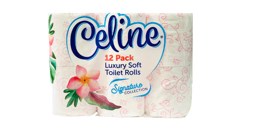 Celine Signature Collection Toilet Tissue - Twelve Pack - Coloured Pink