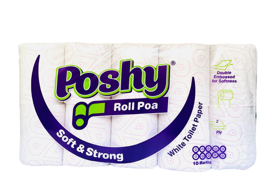 Poshy Roll Poa - Ten Pack - Coloured Green or Pink