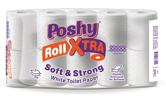 Poshy Roll Xtra - Ten Pack White