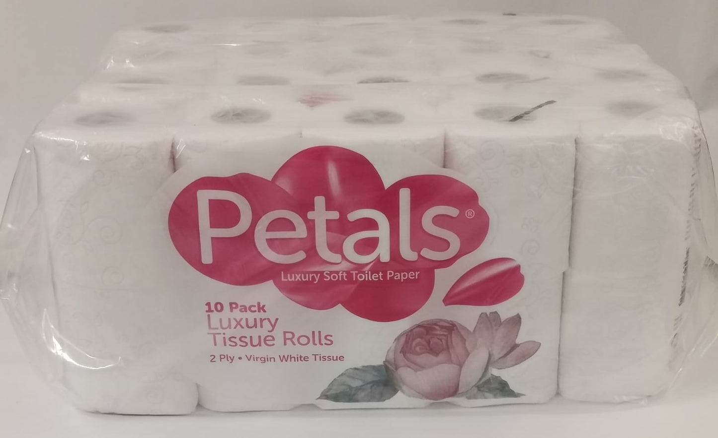 Petals Toilet Tissue - Ten Pack - Coloured Baby Pink