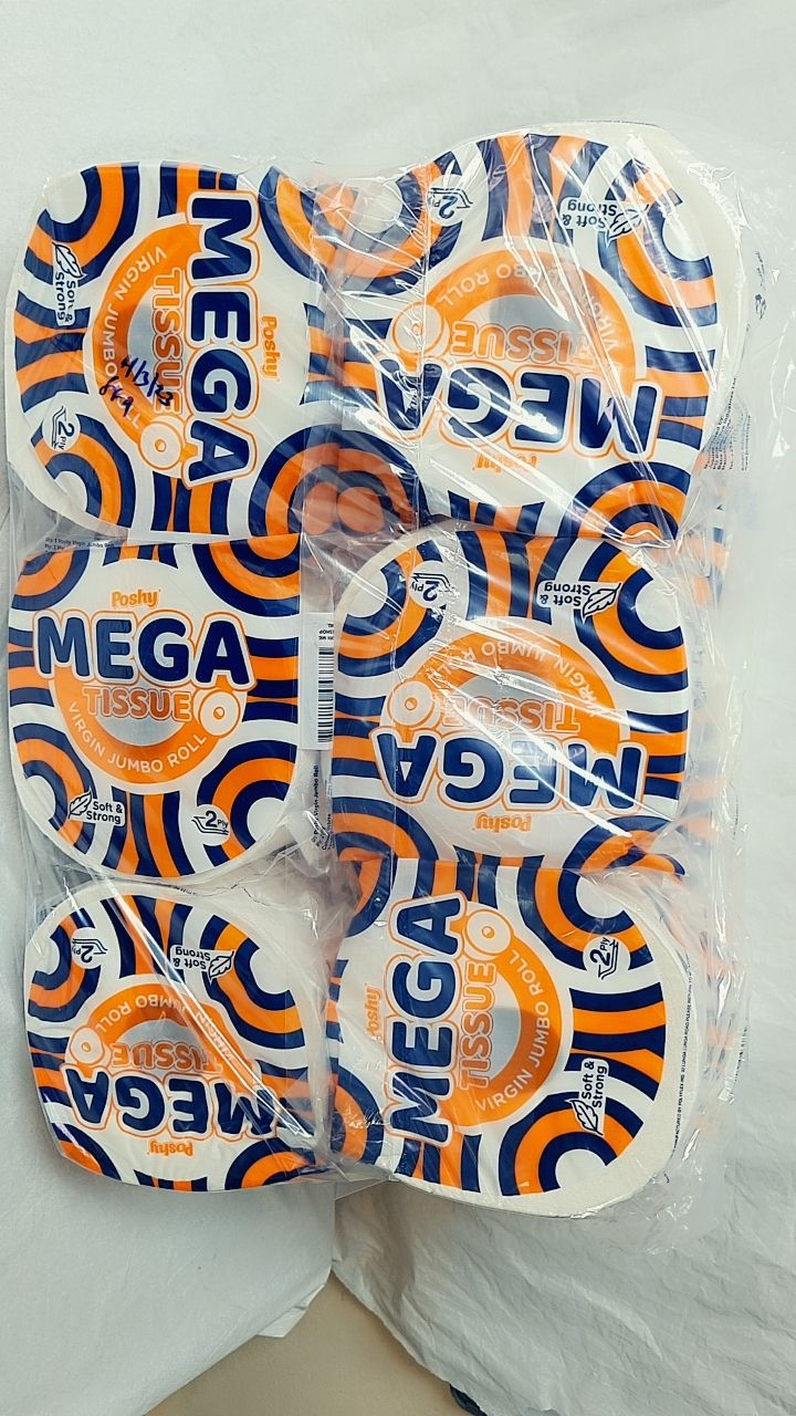 Poshy Mega Tissue Jumbo Roll – Single Pack