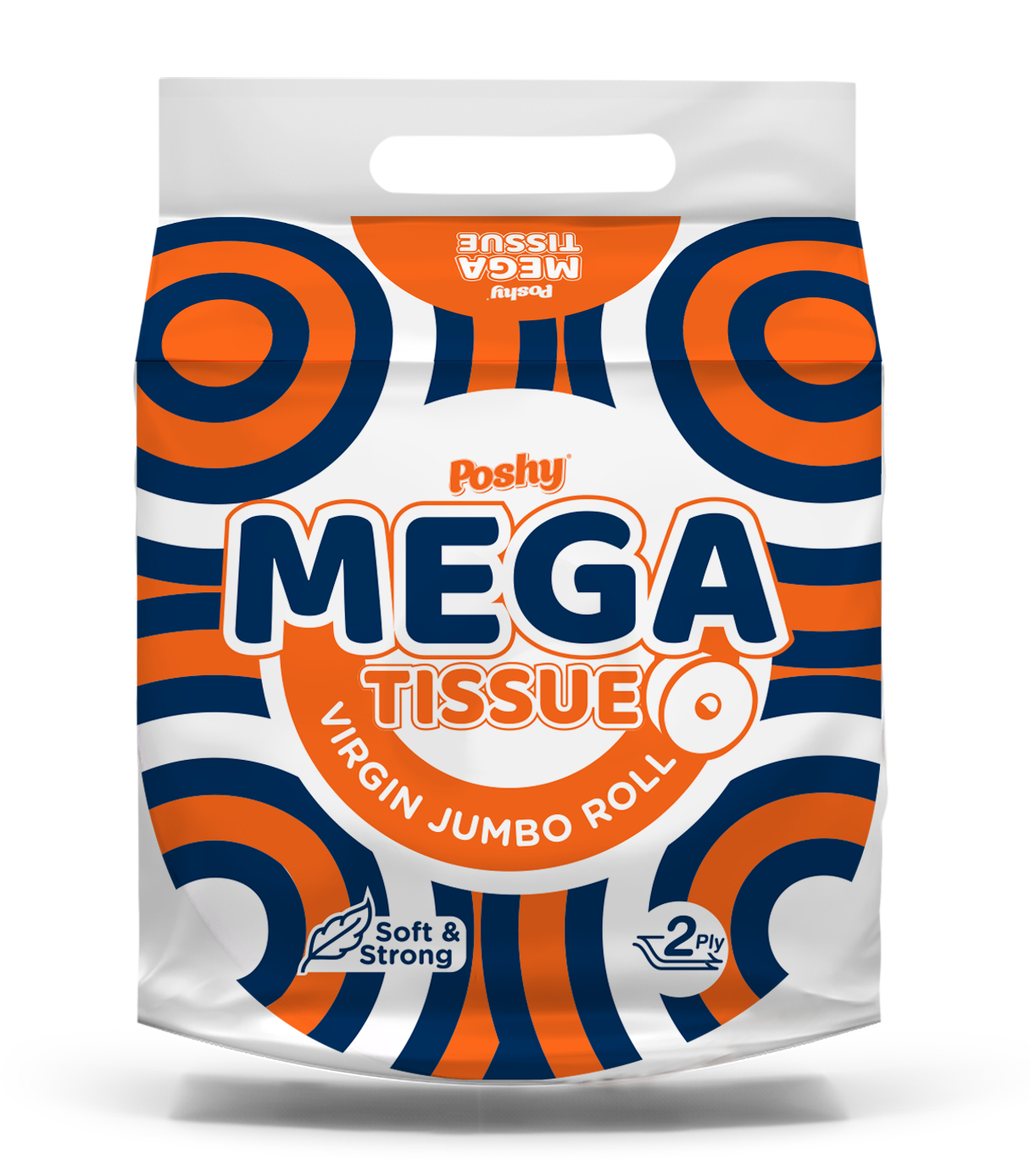 Poshy Mega Tissue Jumbo Roll – Single Pack