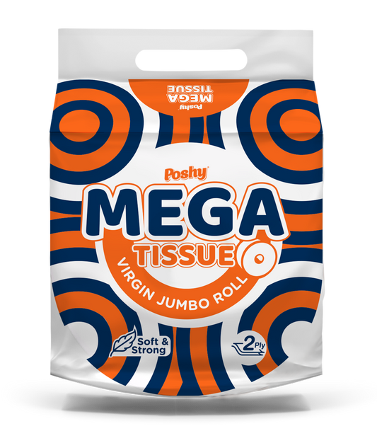 Poshy Mega Tissue Jumbo Roll – Single Pack