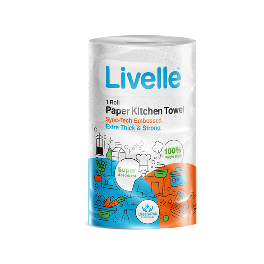 Livelle Extra Strong Kitchen Towel - Single Pack - White